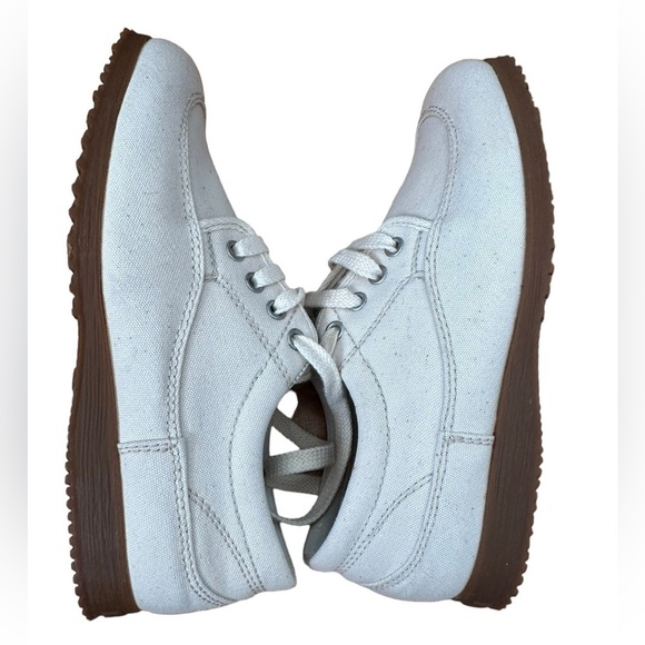 Hogan by TOD'S Scarpa H. Easy Donna Khaki Canvas Sneakers Shoes US 6.5 - Picture 7 of 10